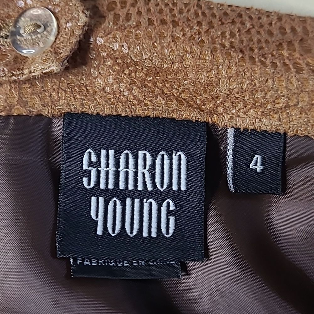 Sharon Young sz 4 faux leather skirt cow girl - Picture 7 of 8